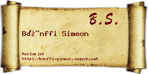 Bánffi Simeon névjegykártya